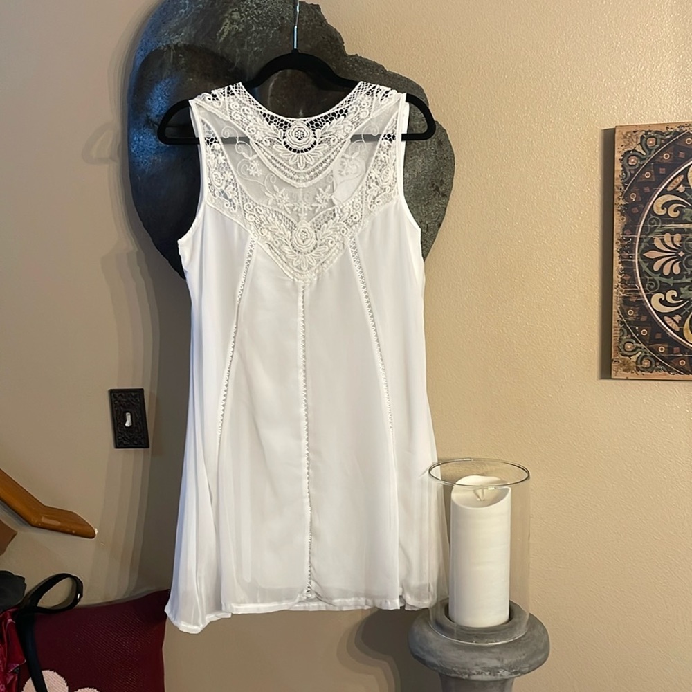 Lace & Crochet Detail Tunic Blouse